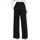 🌟 Nieuw & Trendy – Damesbroek met hoge taille en wijde pijpen 👖 Elegante plooien, soepelvallende pasvorm & flatterend silhouet ✨