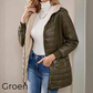 🔥 50% KORTING – Gewatteerde dames winterjas met capuchon 🧥 Warme vulling, comfortabele pasvorm & bescherming tegen koude dagen ✨