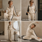 ✨ Speciale Aanbieding 🤎 Dames Casual Sweatshirt & Wijde Pijpenbroek Set – Comfortabele 2-Delige Outfit voor Thuis & Onderweg 👚