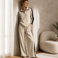 ✨ Speciale Aanbieding 🤎 Dames Casual Sweatshirt & Wijde Pijpenbroek Set – Comfortabele 2-Delige Outfit voor Thuis & Onderweg 👚