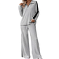 ✨ Speciale Aanbieding 🤎 Dames Casual Sweatshirt & Wijde Pijpenbroek Set – Comfortabele 2-Delige Outfit voor Thuis & Onderweg 👚