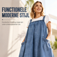 💙 Nieuwe Look ✨ Dames Denim Maxi-Jurk met Bretels – Oversized Pasvorm voor een Casual & Trendy Stijl 👗