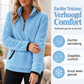 ❄️ Warme Pluchen Damestrui met Halve Rits – Zacht, Gezellig & Comfortabel voor Koude Dagen ✨