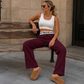 🌟 Nieuw & Trendy – Dames joggingbroek met hoge taille en wijde pijpen 👖 Comfortabele pasvorm, trendy look & maximale bewegingsvrijheid ✨