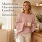 Casuele gebreide pullover met ronde hals, losvallend model, vleermuis lange mouwen en effen kleur