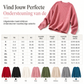 Casuele gebreide pullover met ronde hals, losvallend model, vleermuis lange mouwen en effen kleur