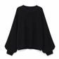 Casuele gebreide pullover met ronde hals, losvallend model, vleermuis lange mouwen en effen kleur