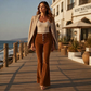 🔥 50% KORTING ✨ Dames High-Waist Flare Jeans – Elastische Uitlopende Broek met Comfortabele Pasvorm & Slank Silhouet