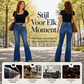 🔥 50% KORTING ✨ Dames High-Waist Flare Jeans – Elastische Uitlopende Broek met Comfortabele Pasvorm & Slank Silhouet