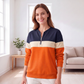 Nieuw Binnen ✨ Dames Colorblock Half-Zip Sweatshirt – Trendy Casual Trui met Comfortabele Pasvorm & Moderne Look🌈