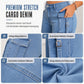 🔥 Nieuw & Trendy ✨ Dames High Stretch Skinny Cargo Flare Jeans – Hoge Taille met Klepzakken voor een Trendy & Comfortabele Pasvorm