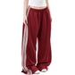 ✨ Nieuw & Trendy 👖 Dames Wide Leg Joggingbroek met Zijstrepen – Comfortabele Sportieve Broek met Modieuze Pasvorm