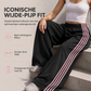 ✨ Nieuw & Trendy 👖 Dames Wide Leg Joggingbroek met Zijstrepen – Comfortabele Sportieve Broek met Modieuze Pasvorm