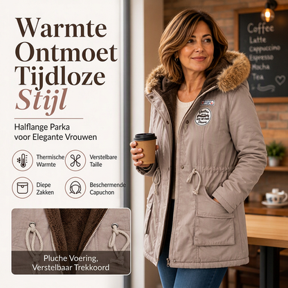 ❄️ Exclusieve Deal ✨ Dames Parkajas met Capuchon – Warme Gevoerde Winterjas met Comfortabele Pasvorm & Bescherming tegen de Kou