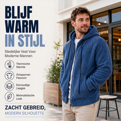 🔥 Vandaag Extra Voordelig 🧥 Heren Warme Hoodiejas voor de Winter – Comfortabele Gevoerde Jas met Casual Stijl & Zachte Warmte