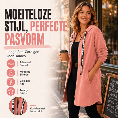 ❄️ Laatste Kans ✨ Dames Verdikte Mid-Length Jas met Capuchon – Warme Winterjas met Comfortabele Pasvorm & Moderne Look