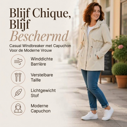 ✨ Nieuwe Collectie – Speciale Prijs! Dames Warme Capuchonjack, Halflange Pasvorm, Zacht & Winddicht, Perfect voor Dagelijks Gebruik