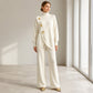 🛍️ Speciale Aanbieding ✨ Elegante Dames Coltrui & Wijde Pijpen Broek Set – Comfortabele Pasvorm & Chique Look
