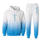 🔥 Trending Nu ✨ Heren 3D-Print Trainingspak met Capuchon – Losvallende 2-Delige Set voor Lente & Herfst