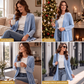 Dames fluwelen vest met open voorkant