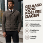 🍂 Nieuwe Herfststijl 🤎 Heren Gebreid Vest met Dubbele Rij Knopen & Sjaalkraag – Warm, Comfortabel & Stijlvol