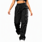 🔥 Comfort Deal ✨ Dames Relaxed Fit Cargobroek met Rechte Pijpen – Elastische Taille, Trekkoord & Praktische Zijzakken