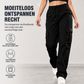 🔥 Comfort Deal ✨ Dames Relaxed Fit Cargobroek met Rechte Pijpen – Elastische Taille, Trekkoord & Praktische Zijzakken