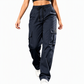 🔥 Comfort Deal ✨ Dames Relaxed Fit Cargobroek met Rechte Pijpen – Elastische Taille, Trekkoord & Praktische Zijzakken