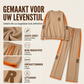 💥 Tijdelijke Aanbieding ✨ Dames Sweatshirt & Wijde Broek Set – Casual, Comfortabel & Modern