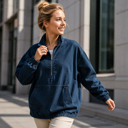 ✨ Casual Favoriet 💙Dames Relaxed Fit Spijkerjas – Losse Pasvorm, Tijdloze Look & Makkelijk te Combineren