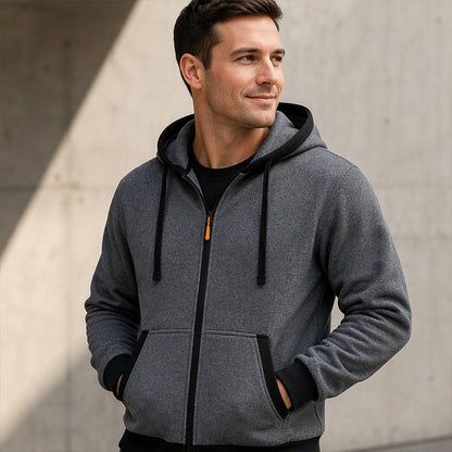 🍂 Winter Comfort 🧥 Warme Hoodiejas met Rits – Zacht, Comfortabel & Ideaal voor Koude Dagen