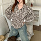 🔥 Trendy Herfststijl 🐆 Dames Sweater met Luipaardprint en Kwartrits – Comfortabel, Modieus & Makkelijk te Combineren