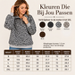 🔥 Trendy Herfststijl 🐆 Dames Sweater met Luipaardprint en Kwartrits – Comfortabel, Modieus & Makkelijk te Combineren