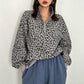 🔥 Trendy Herfststijl 🐆 Dames Sweater met Luipaardprint en Kwartrits – Comfortabel, Modieus & Makkelijk te Combineren