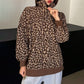 🔥 Trendy Herfststijl 🐆 Dames Sweater met Luipaardprint en Kwartrits – Comfortabel, Modieus & Makkelijk te Combineren