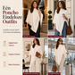 ✨ Elegante Herfststijl 🧣 Dames Omslagdoek in Effen Kleur – Los Gebreid, Zacht & Makkelijk te Combineren