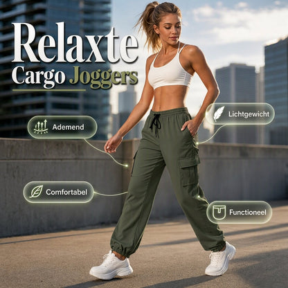 ✨ Comfort First 🤎 Dames Cargo Joggingbroek – Relaxed Fit, Zachte Pasvorm & Praktische Zakdetails
