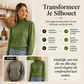 ✨ Tijdloze Elegantie 🤎 Dames Gebreide Top met Rucheafwerking – Zacht, Comfortabel & Vrouwelijk Design