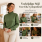 ✨ Tijdloze Elegantie 🤎 Dames Gebreide Top met Rucheafwerking – Zacht, Comfortabel & Vrouwelijk Design