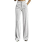 💎 Nieuwe Look ✨ Dames High-Waist Broek met Gedrapeerde Wijde Pijpen – Comfortabel, Elegant & Flatterend
