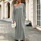 ✨ Exclusieve Look 💃 Dames Off-Shoulder Maxi-Jurk met Lange Mouwen – Elegante Pasvorm & Vrouwelijke Uitstraling 🌙