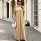 ✨ Exclusieve Look 💃 Dames Off-Shoulder Maxi-Jurk met Lange Mouwen – Elegante Pasvorm & Vrouwelijke Uitstraling 🌙