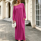 ✨ Exclusieve Look 💃 Dames Off-Shoulder Maxi-Jurk met Lange Mouwen – Elegante Pasvorm & Vrouwelijke Uitstraling 🌙
