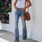 ✨ Trendy Herfststijl 👖 Dames High-Waist Flared Jeans – Comfortabele Pasvorm, Flatterend Silhouet & Tijdloze Look