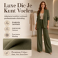 ✨ Elegante Deal 🤎 Dames Colbert Set met Sjaalkraag & Wijde Pijpen Broek – Chic, Comfortabel & Tijdloze Stijl