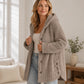 🍂 Winter Favoriet 🤎 Dames Pluche Jas met Capuchon – Losse Pasvorm, Superzacht & Heerlijk Warm