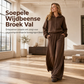 ✨ Comfortabele Favoriet 🤎 Dames 2-Delige Loungewear Set met Capuchon & Wijde Broek – Zacht, Casual & Stijlvol