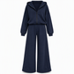 ✨ Comfortabele Favoriet 🤎 Dames 2-Delige Loungewear Set met Capuchon & Wijde Broek – Zacht, Casual & Stijlvol