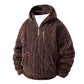 🍂 Winter Comfort 🧥 Heren Sherpa Hoodie met Halve Rits – Zachte Textuur, Warm Gevoel & Casual Stijl