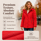 ✨ Winter Elegantie 🤎 Dames Getailleerde Gewatteerde Jas met Capuchon – Warm, Comfortabel & Flatterende Pasvorm
